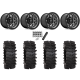 System 3 XT400W 30x12-15 Tires on Fuel Unit Matte Gunmetal (15x10) Wheels