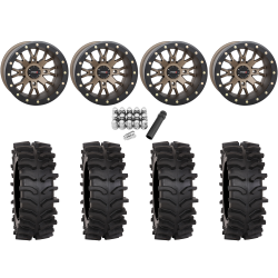 System 3 XT400W 35x12-15 Tires on SB-4 Bronze (15x10) Beadlock Wheels
