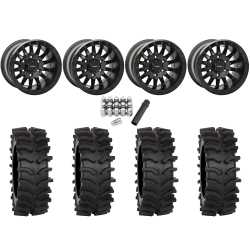 System 3 XT400W 30x12-15 Tires on SB-8 Matte Black (15x10) Beadlock Wheels