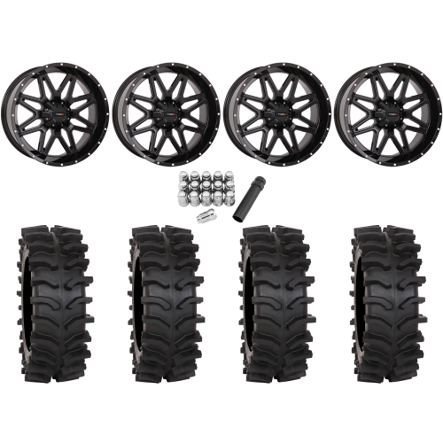 System 3 XT400W 35x12-20 Tires on ST-7 Gloss Black (20x9) Wheels