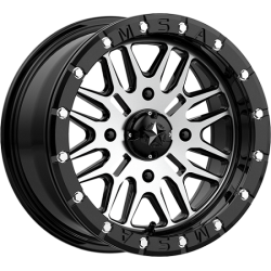 MSA M37 Brute Beadlock Gloss Black Machined 15x7 Wheel/Rim