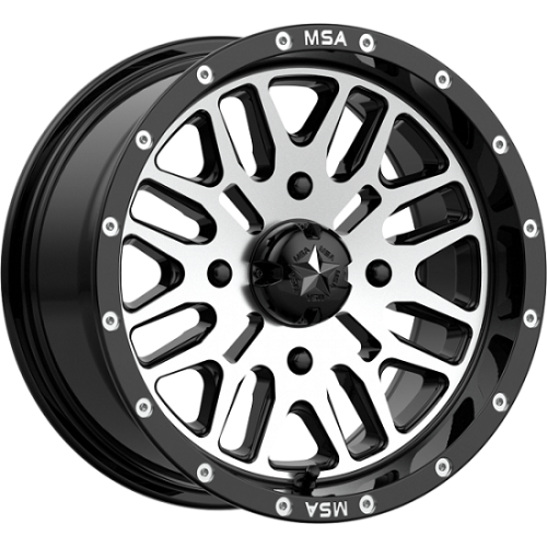 MSA M38 Brute Gloss Black Machined 14x7 Wheel/Rim MSA M38 Brute Gloss Black Machined 14x7 Wheel/Rim