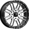 MSA M38 Brute Gloss Black Machined 18x7 Wheel/Rim