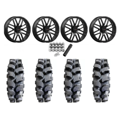 Interco Bogger 38x10-22 Tires on ST-3 Matte Black Wheels