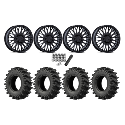 EFX MotoSlayer 35x9.5-24 Tires on MSA M50 Clubber Gloss Black Wheels