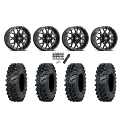 ITP MT911 30x10-15 (8ply) Tires on ITP Hurricane Satin Black Wheels