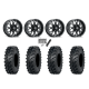 ITP MT911 30x10-15 (8ply) Tires on ITP Hurricane Satin Black Wheels