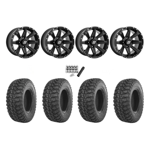 GBC Kanati Mongrel 30x10-15 Tires on Sedona Sparx Black Wheels