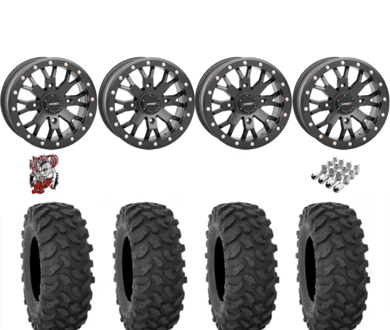 System 3 XTR370 35-15 Tires on SB-4 Matte Black Beadlock Wheels