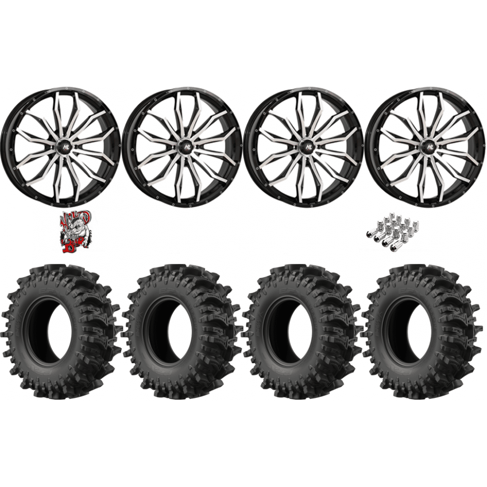 EFX MOTOSLAYER 45-10.5-24 TIRES ON HL21 MACHINED WHEELS