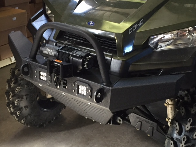 Polaris Ranger Mid-Size Front Winch Bumper With Lights