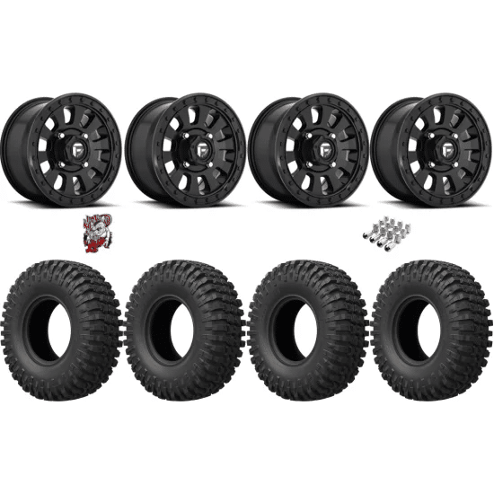 EFX Motocrusher 32-10-14 Tires on Fuel Tactic Matte Black Wheels