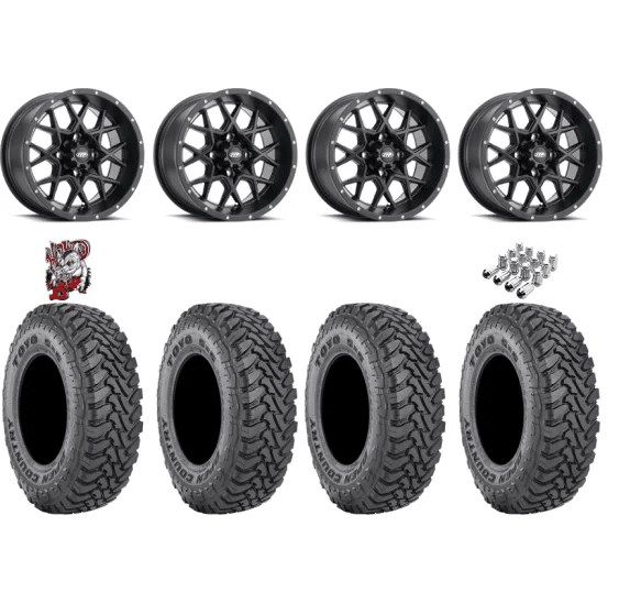 Toyo Open Country SxS M/T 35-9.5-R15 Tires on ITP Hurricane Black Wheels