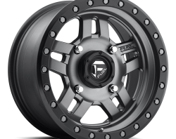 High Lifter 29.5’s Outlaw 2s mounted on 14″ Anza D558 Fuel Off Road Wheels